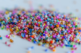 Colored seed beads - another idea for a textured artwork.