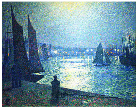 "Moonlight Night in Boulogne" Theo Van Rysselberghe