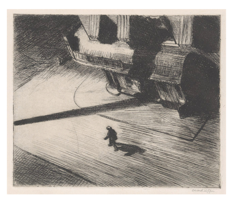 "Night Shadows" Edward Hopper 1921