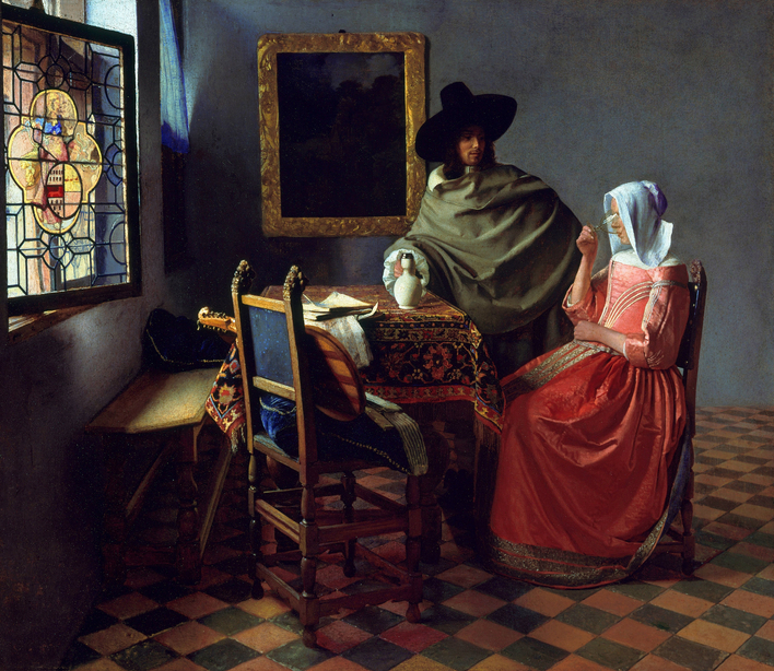 "The Glass of Wine" by Johannes Vermeer