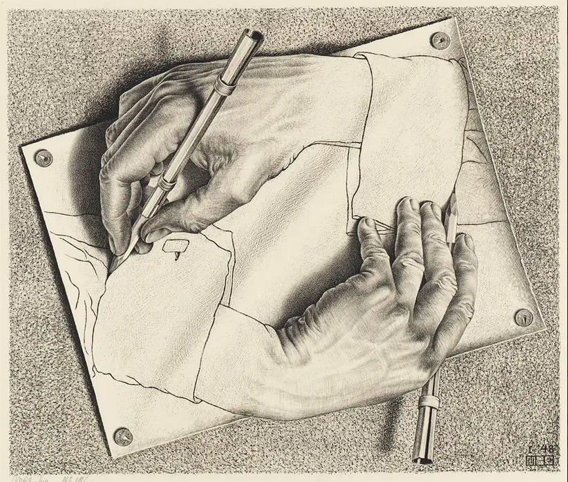 "Drawing Hands" M.C.Escher